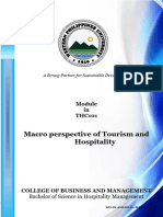 Module 4 Macro Perspective of Tourism and Hospitality