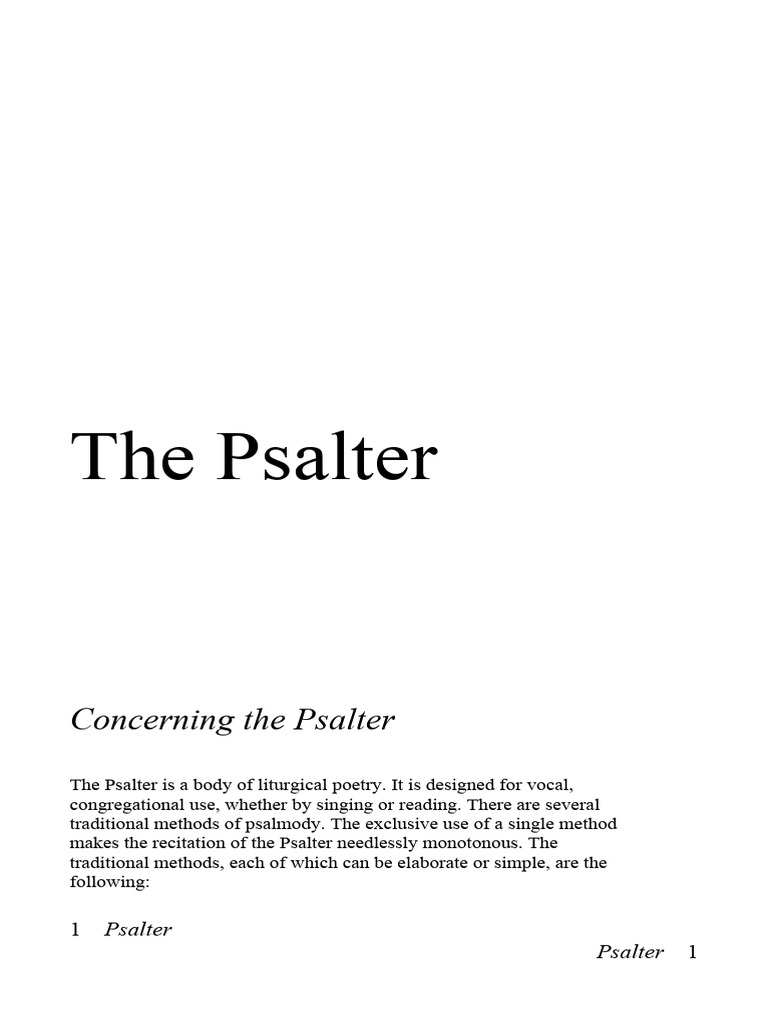 Liturgical Poetry of the Psalter | PDF | Tetragrammaton | Names Of God ...