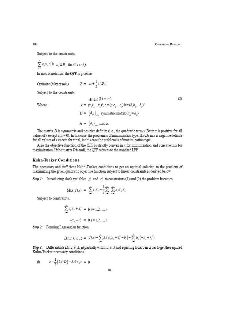 Wolfe Method Pdf Mathematical Optimization Linear Programming