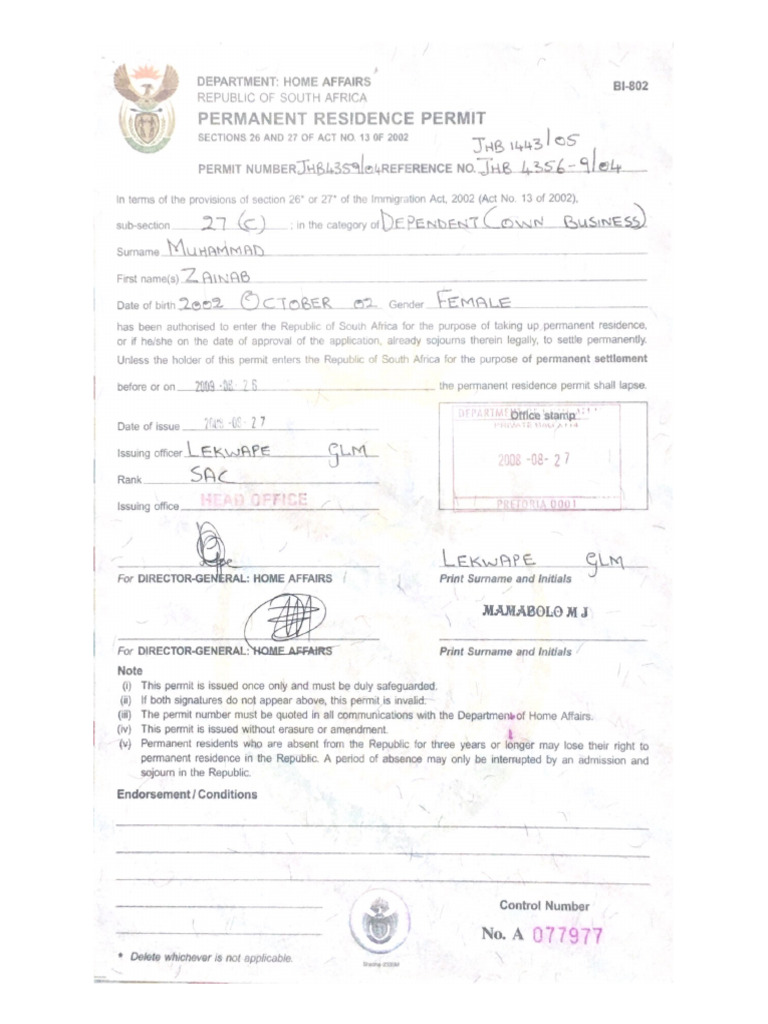 Department Home Affairs | PDF