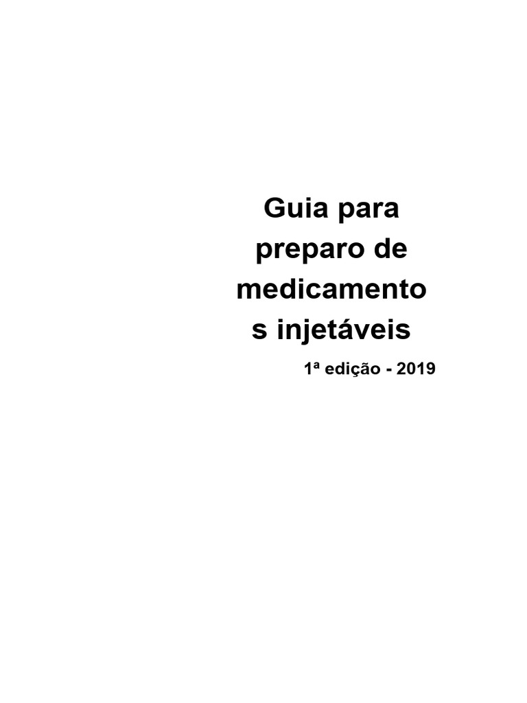 Guia para Diluição de Medicamentos Injetáveis FHC | PDF | Farmacêutico ...