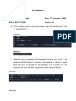 BSMT23088 (Intro To Program) Lab-1 (Ass-1)