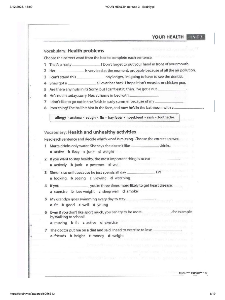 Health Unit 3 PDF