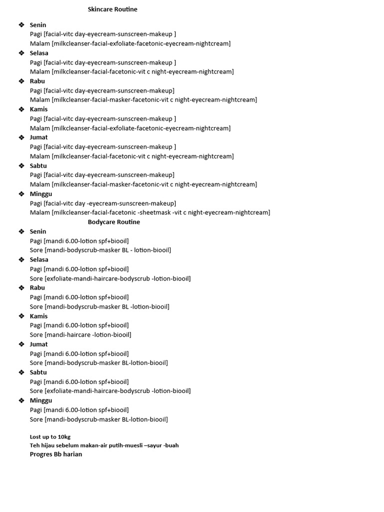 Skincare Routine | PDF