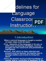 Guidelines For Language Classroom Instruction 1