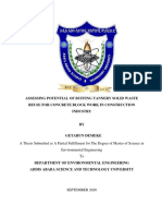 Assessing Potential of Buffing Tannery Solid Waste Reuse For Concrete Block Work in Constriction Industry