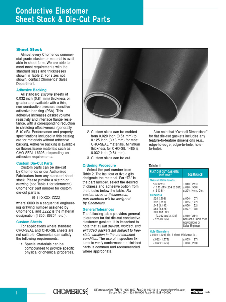 Die Cut Parts PDF Engineering Tolerance Applied And