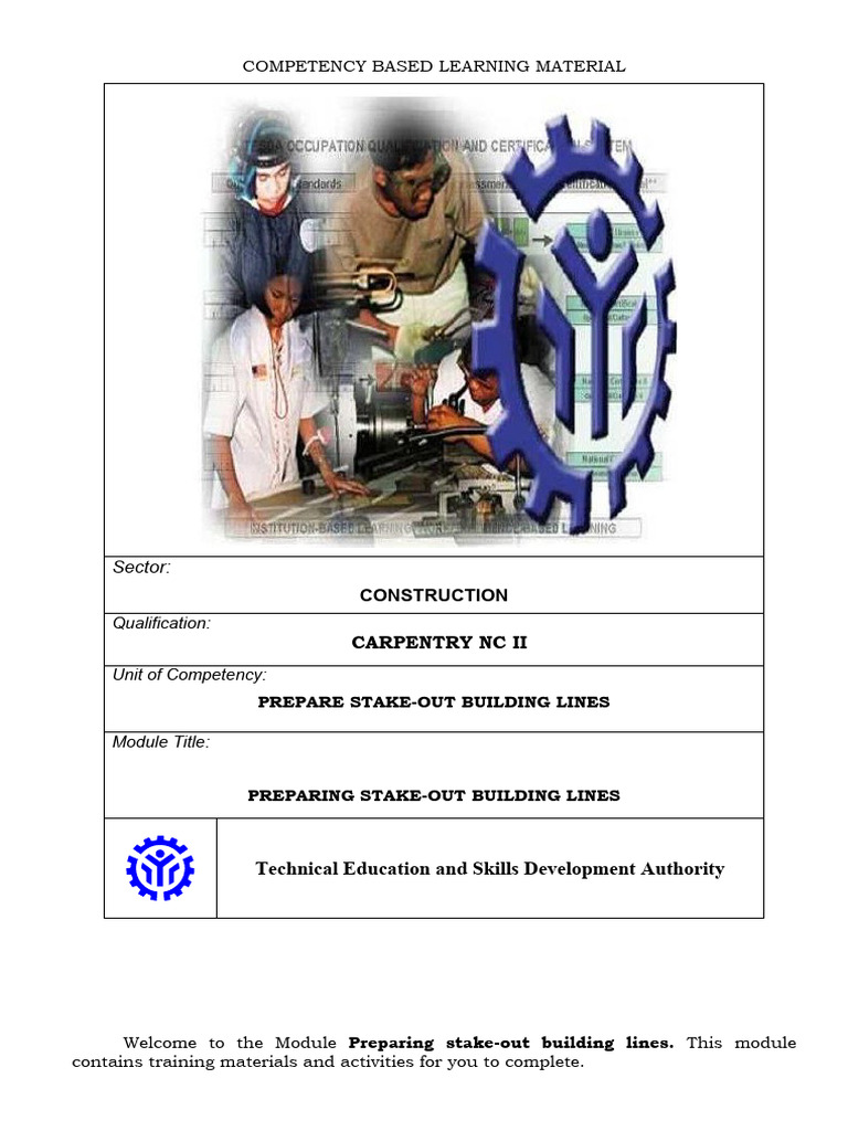 1.prepare Stake Out Building Lines PDF Foot (Unit) Lumber