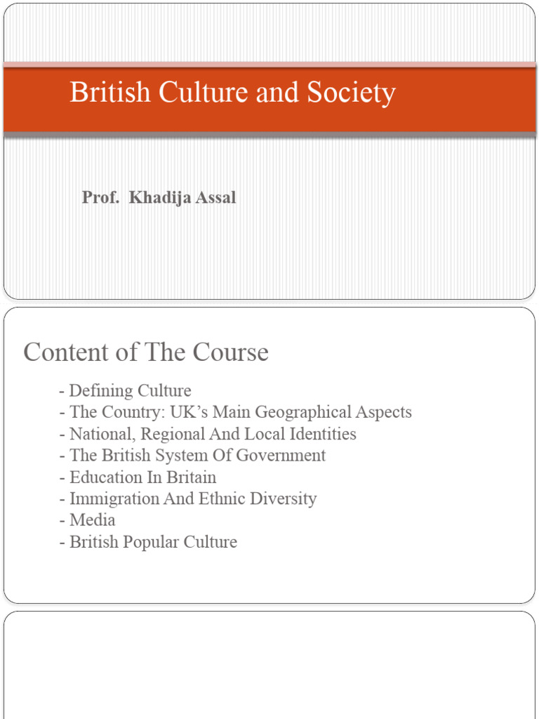 British Culture and Society | PDF | United Kingdom | Identity (Social ...