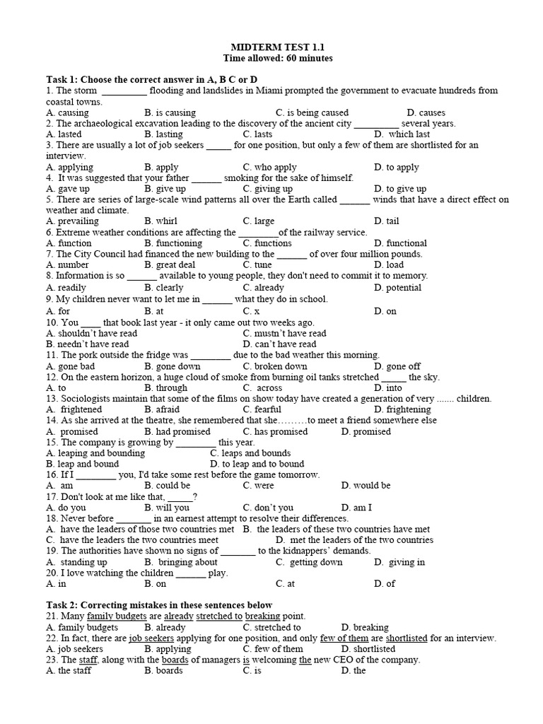 Midterm Test 1.1 2024 PDF