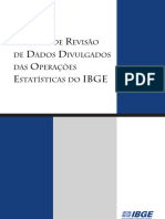 Política de Revisão de Dados Divulgados Das Operações Estatísticas Do IBGE