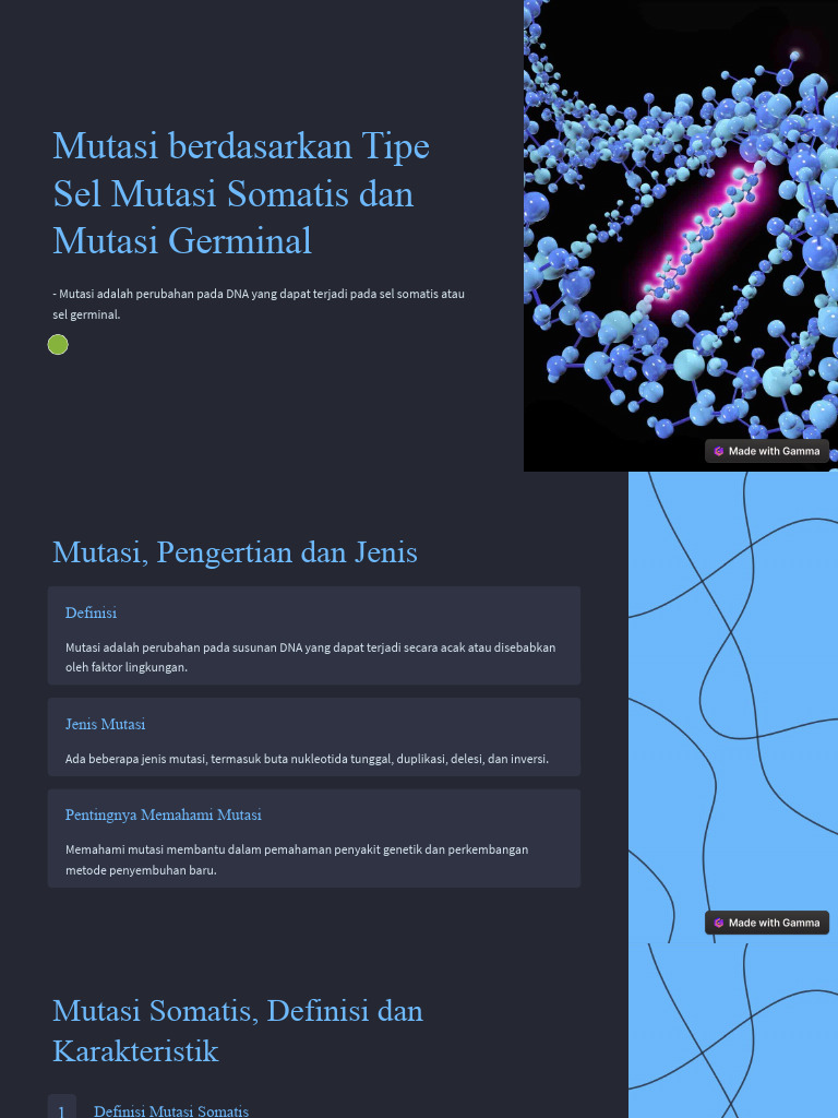 Perbedaan Mutasi Somatis dan Germinal | PDF