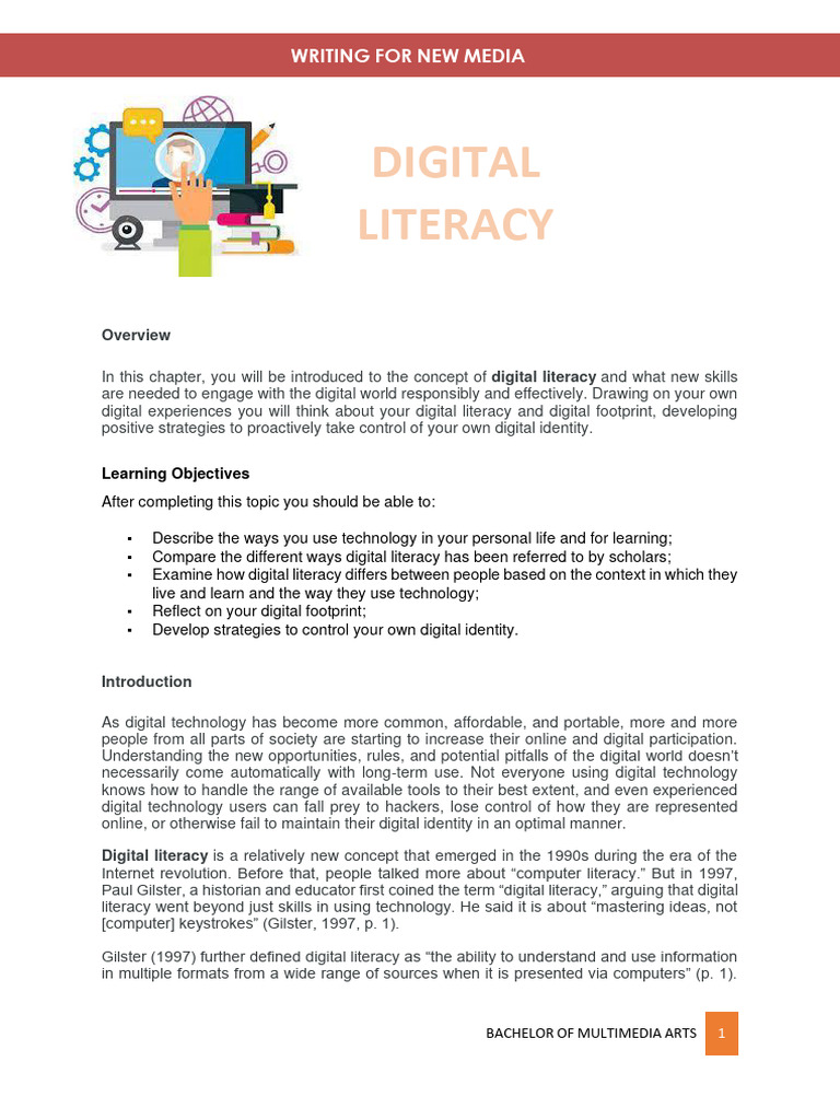 Digital Literacy Digital Divide And Intellectual Property Pdf