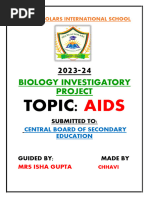 Aids and Hiv Investigatory Project Class 12 | PDF | Hiv/Aids | Hiv