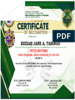 Recognition Certificate Short