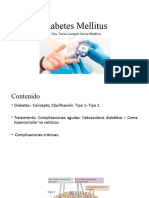 Diabetes Mellitus: Dra. Tania Campos Doria Medina