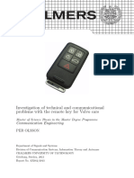 Investigation of Technical and Communicational Problems With The Remote Key For Volvo Cars