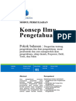 Modul 1. Konsep Ilmu Pengetahuan