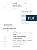 Linux Command Cheat Sheet Simple Version