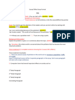 Cause and Effect Essay Format