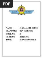 Physic Practical Project - Transformer