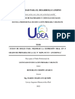 Juegos de Roles en La Expresion Oral