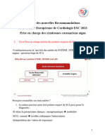 Lecture Des Nouvelles Recommandations de La Société Européenne de Cardiologie ESC 2023 Prise en Charge Des Syndromes Coronariens Aigus