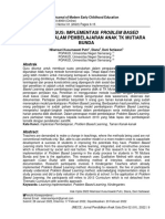 Studi Kasus Implementasi Problem Based Learning Dalam Pembelajaran Anak TK Mutiara Bunda