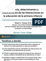 Relevancia, Determinantes y Mejoramiento de Las Interacciones en La Educación de La Primera Infancia