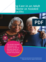 Choosing Care in An Adult Family Home or Assisted Living Facility