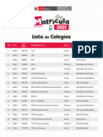 Lista de Colegios Matricula 2021 12 01 21