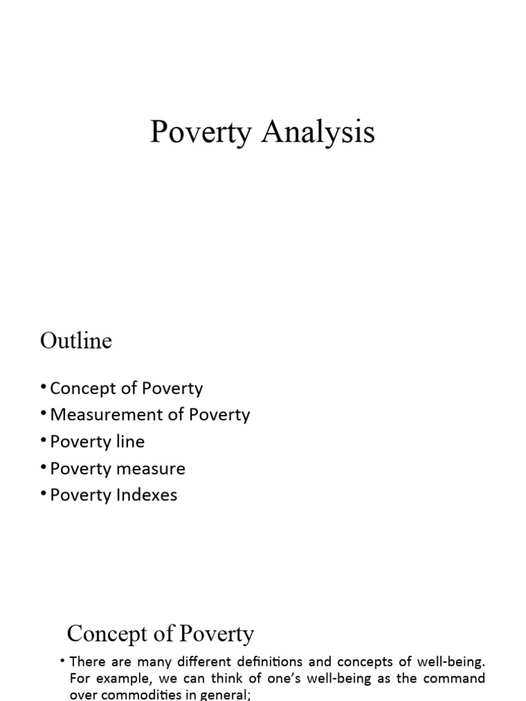 Understanding Poverty Measurement Techniques | PDF | Poverty | Poverty ...