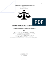 Droit Judiciares Congolais Tome 1 Organisation Et Compétences Judiciares