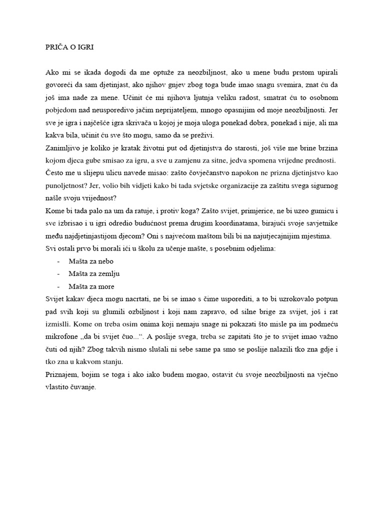 Prica o igri pdf