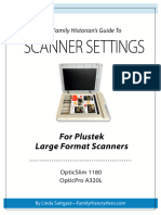 Plustek Scanner Settings