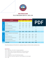 FEE STRUCTURE P.HD
