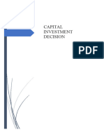 Capital Investment Decision