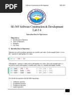 Lab04 - Introduction To Operators