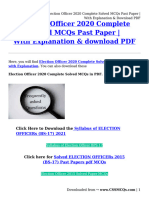 Election Officer 2020 Complete Solved MCQs Past Paper - With Explanation &#038 Download PDF