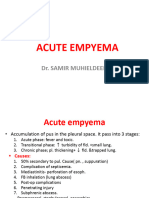 Acute Empyema: Dr. Samir Muhieldeen