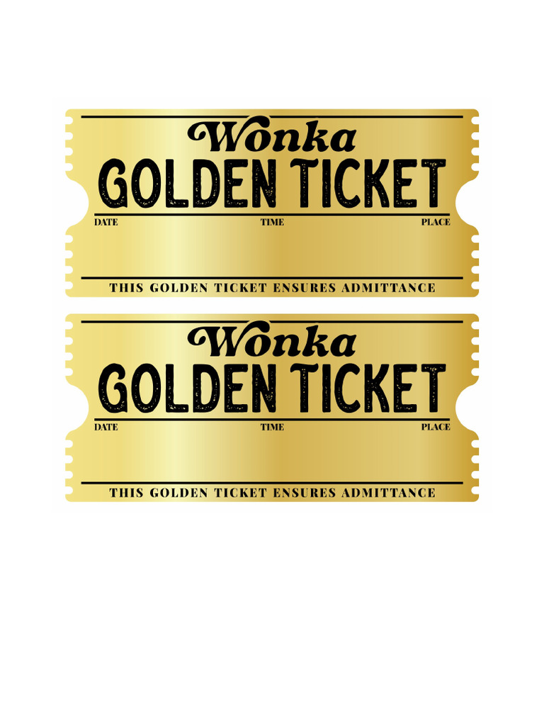 printable wonka golden ticket template 422300 | pdf
