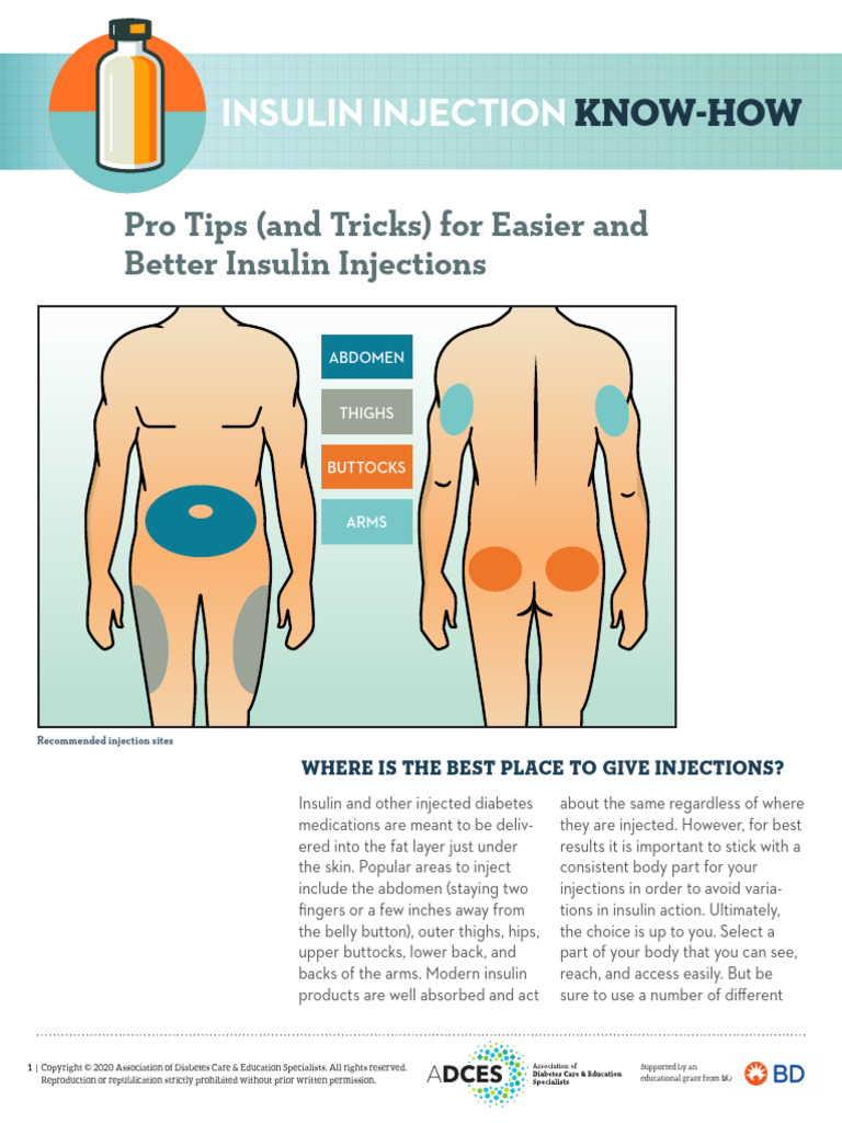 Best Practices for Insulin Injections | PDF | Injection (Medicine ...