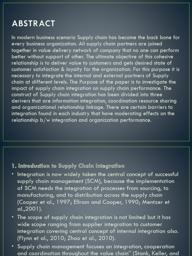 Overcoming Barriers in Supply Chain Integration | PDF | Supply Chain ...