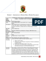 Module 1a Descriptor Introduction To Medical Ethics (UNZA) 2021