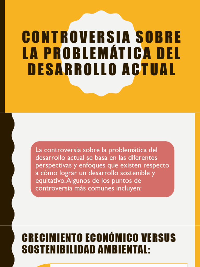 TEMA V - Controversia Sobre La Problemática Del Desarrollo Actual | PDF ...