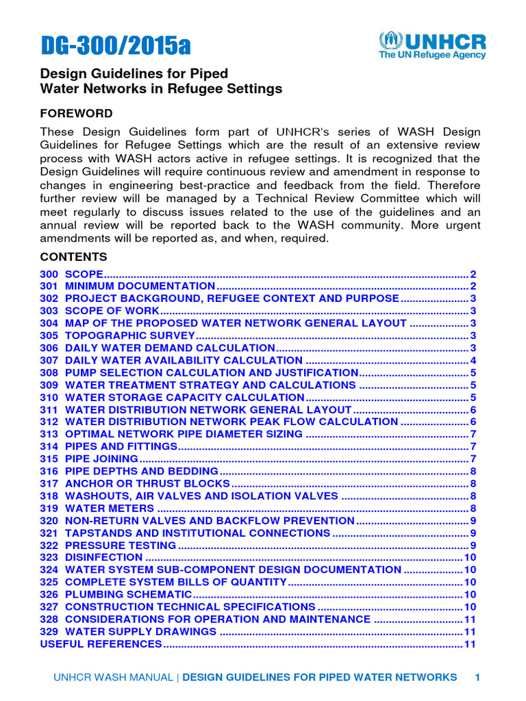 DG300-2015A Design Guidelines For Piped Water Networks in Refugee ...