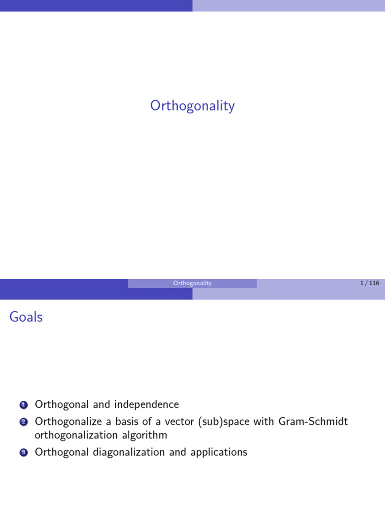 Orthogonal PDF Matrix (Mathematics) Eigenvalues And Eigenvectors