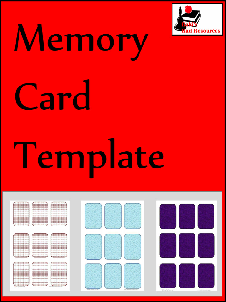 Free Memory Card Template | PDF