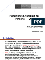 Presupuesto Analitico de Personal