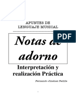 PDF Notas de Adorno. Interpretacion y Realizacion Practica